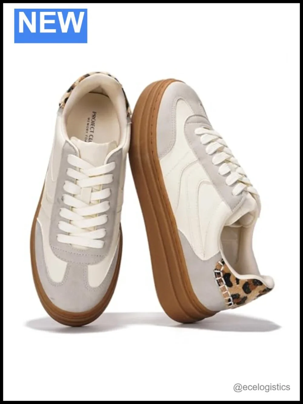 Lightweight Platform Sneakers with Memory Foam Insole, Non-Slip Casual Lace-up